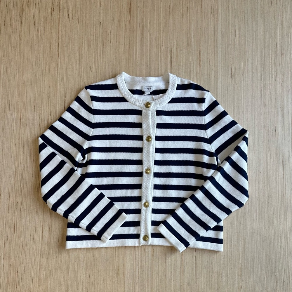🆕 J.CREW Striped Cotton Cardigan